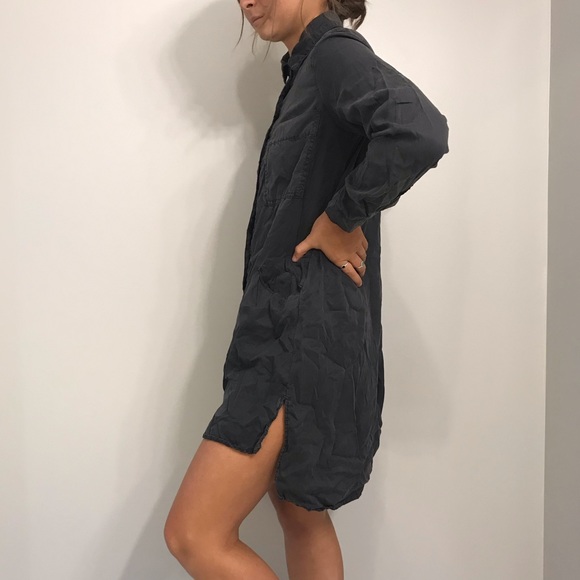 ZARA GREY BUTTON UP DRESS! - Picture 3 of 4